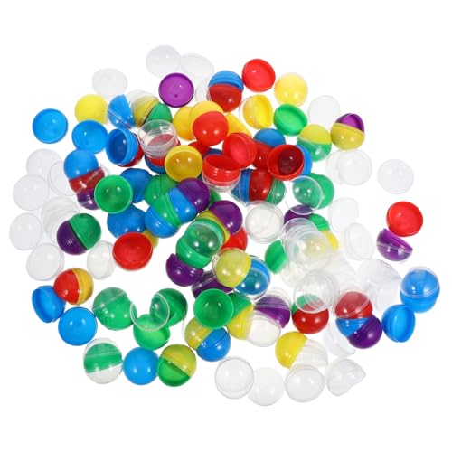 MOLUCKFU 120 Stück Muschel Spielzeug, Kunststoff Verpackungsball, Runde Kapseln, Geschenkverpackungsball, Verkaufsautomatenbälle, Osterkorb Geschenkfüller, Kaugummikugeln, von MOLUCKFU
