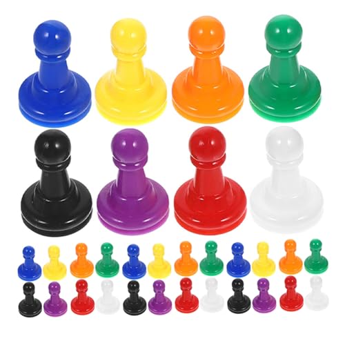 MOLUCKFU 128 Stück Teiliges Kunststoff spielsteine Bunte Spielfiguren für Brettspiele Vielseitige Markierungssteine in Farben Robust und Kompakt für Spieleabende Partys und Reisen von MOLUCKFU