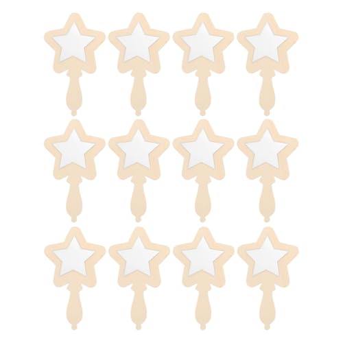 MOLUCKFU Spiegel Für Kinder 12 Stück Bruchsichere Mini-handspiegel Aus Holz Für Klassenzimmer Und Heimdekoration von MOLUCKFU
