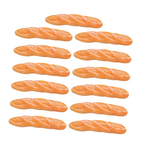 MOLUCKFU 13 Stück Imitation Langes Baguette Mini Brot Foto Requisite Mini Lebensmitteldekor Winzige Lebensmittellandschaft Brot Ornament Mini Fake Brot Ornament Miniatur Brot Puppenhaus von MOLUCKFU