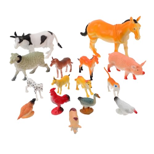MOLUCKFU 14 Stück Teiliges Mini Farm Tierfiguren Tiermodelle für Farm Szenen Dekoration und Fotorequisiten von MOLUCKFU