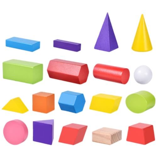 MOLUCKFU 18 STK Blöcke Für Kleinkinder Lernmaterialien Für Die Vorschule Kleinkindblöcke Holzbausteine Holzklötze Für Kleinkinder Bauen Bausteine ​​ausbalancieren Plastik von MOLUCKFU