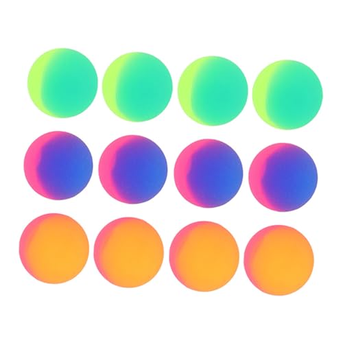 MOLUCKFU 18 Stück Bunte elastische Gummibälle Hüpfbälle aus Gummi für Klassenzimmer Hüpfbälle für Schulpreise Gastgeschenke für Kindergeburtstage von MOLUCKFU
