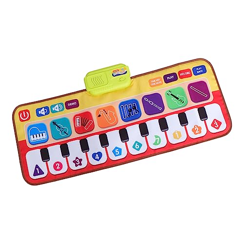 MOLUCKFU 1Stück Tanzmatte Musikdecke Klaviermatte für Jungen und Mädchen Interaktive Spielmatte mit Verschiedenen Fördert die Musikkompetenz und Hand Auge Koordination von MOLUCKFU