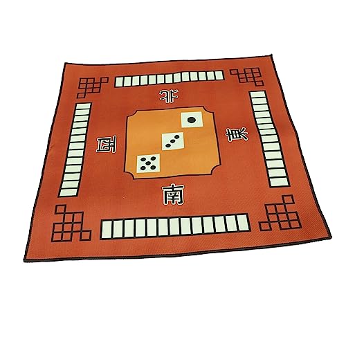 MOLUCKFU 1 Stück Quadratische Tischdecke für Majiang-spielmatte Widerstandsfähiges Polyester Nicht Designt Kaffeefarbe Gaming-tischdecke von MOLUCKFU
