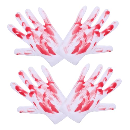 MOLUCKFU 2 Paar Gruselige Halloween Handschuhe Blutige Handschuhe Dekoration Bluthandschuhe Kostüm Gruselige Halloween Requisiten Zubehör MOLUCKFU 2 Paar Gruselige Halloween Handschuhe Blutige Handschuhe Dekoration Bluthandschuhe Kostüm Gruselige Halloween Requisiten Zubehör von MOLUCKFU
