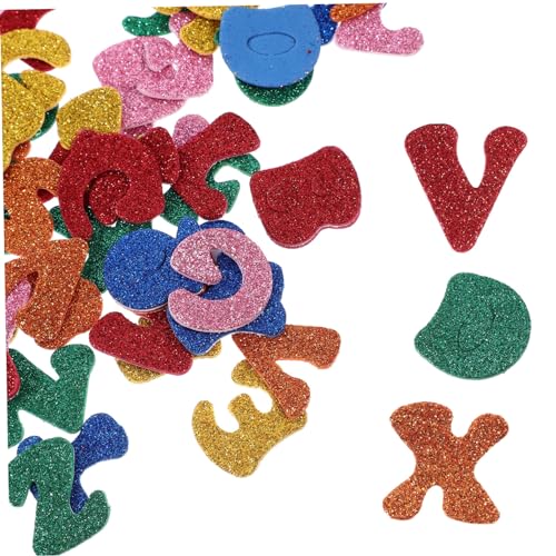 MOLUCKFU 2 Packungen Pack Selbstklebende Buchstaben Aufkleber aus Glitzer pro Packung für Bastelarbeiten Tagebücher und Kreative Projekte für Erwachsene von MOLUCKFU