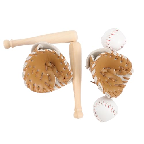 MOLUCKFU 2 Sätze Baseball-Softball-Abdeckung Baseballhandschuh Im Maßstab 1:12 Mini-Baseball-bastelarbeiten Handwurfhandschuh Schläger Miniatur Griff Baseball-kuchendekorationen Leder Khaki MOLUCKFU 2 Sätze Baseball-Softball-Abdeckung Baseballhandschuh Im Maßstab 1:12 Mini-Baseball-bastelarbeiten Handwurfhandschuh Schläger Miniatur Griff Baseball-kuchendekorationen Leder Khaki von MOLUCKFU