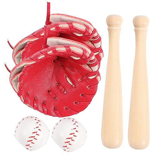 MOLUCKFU 2 Sätze Baseball-Softball-Abdeckung Kinderspielzeug für Schlüsselanhänger Miniaturen Netz schlüsselanhänger Stitch schlüsselhalter -Mini-Baseball- von MOLUCKFU