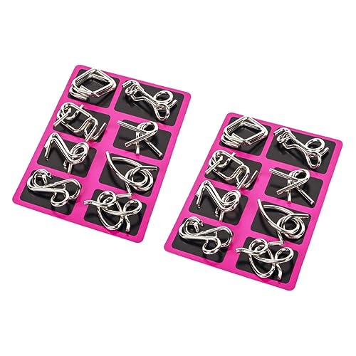MOLUCKFU 2 Sätze Draht Knobelspiele Teiliges Interlock Puzzle Gehirntrainer Reise für Erwachsene zur Kreativen Denkens und Geduld MOLUCKFU 2 Sätze Draht Knobelspiele Teiliges Interlock Puzzle Gehirntrainer Reise für Erwachsene zur Kreativen Denkens und Geduld von MOLUCKFU