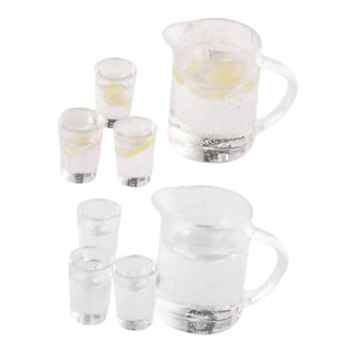 MOLUCKFU 2 Sätze Mini Wasserkrug und Tassen Set Teiliges Modell für Puppenhäuser Kettle und Cups für Miniaturszenen Realistische Dekoration und Kreatives MOLUCKFU 2 Sätze Mini Wasserkrug und Tassen Set Teiliges Modell für Puppenhäuser Kettle und Cups für Miniaturszenen Realistische Dekoration und Kreatives von MOLUCKFU