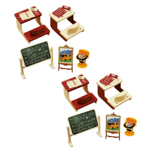 MOLUCKFU 2 Sätze Miniatur Klassenzimmer Dekoration Tafeln Glatte Oberfläche DIY Puppenhaus Zubehör für Mini Haus Bastelbedarf Geschenkidee von MOLUCKFU