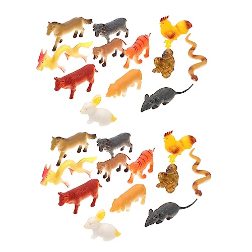 MOLUCKFU Chinesisches Tierkreiszeichen-Spielzeug Satz Simulierte Tiere Dekoration Kognitive Lernspielzeug Für Kinder Schreibtischdeko Mit 12 Tierkreiszeichen MOLUCKFU Chinesisches Tierkreiszeichen-Spielzeug Satz Simulierte Tiere Dekoration Kognitive Lernspielzeug Für Kinder Schreibtischdeko Mit 12 Tierkreiszeichen von MOLUCKFU
