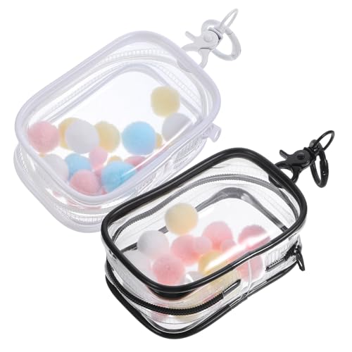 MOLUCKFU 2 Sets Transparente Aufbewahrungstasche, Statuen Vitrine, Schlüsselanhänger, Puppenmodell Aufbewahrungskoffer, Spielzeug Displayhalter, Schlüsselanhänger, Durchsichtige Vitrine, von MOLUCKFU