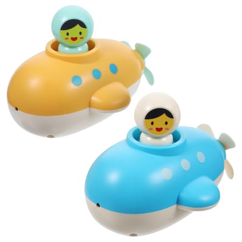 MOLUCKFU 2 Stück Aufzieh U Boot Spielzeug, Schwimm Badespielzeug, Aufzieh Badewannenspielzeug, Badewannenspielzeug, Badespielzeug Für Säuglinge Von 6–12 Monaten, Kleinkindspielzeug, Baby von MOLUCKFU