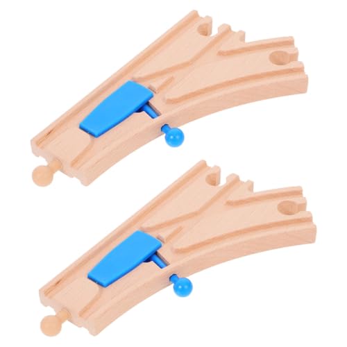 MOLUCKFU 2 Stück Blaue Gleise, Holzeisenbahnschienen, Drehscheibe, Spielzeugeisenbahnen, Autoschienen, Spielzeug, Holzbrett, Eisenbahnschienen, Holzeisenbahnschienen, MOLUCKFU 2 Stück Blaue Gleise, Holzeisenbahnschienen, Drehscheibe, Spielzeugeisenbahnen, Autoschienen, Spielzeug, Holzbrett, Eisenbahnschienen, Holzeisenbahnschienen, von MOLUCKFU