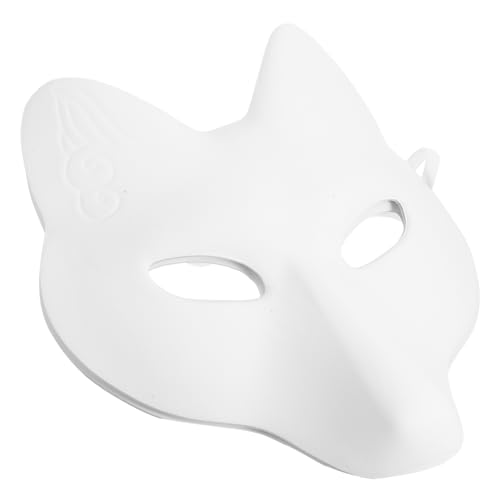 MOLUCKFU Maske 2 Stück Blanko-masken Für Halloween Geburtstag Schule Kunst Cosplay Unbemalt Zum Bemalen von MOLUCKFU