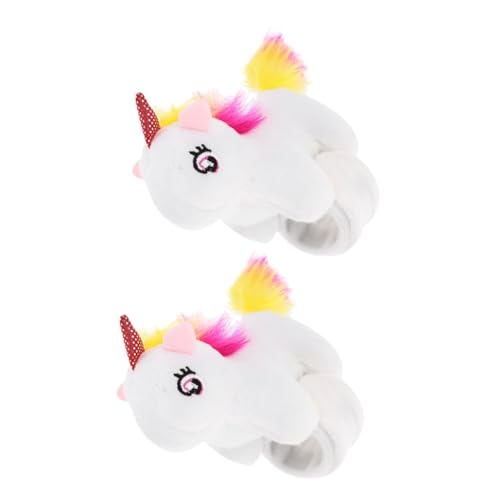 MOLUCKFU 2 Stück Einhorn Slap Armband Plüsch Tiermotiv Armband für Partyspielzeug und Mitgebsel Sicher und Anpassbar für Handgelenk MOLUCKFU 2 Stück Einhorn Slap Armband Plüsch Tiermotiv Armband für Partyspielzeug und Mitgebsel Sicher und Anpassbar für Handgelenk von MOLUCKFU