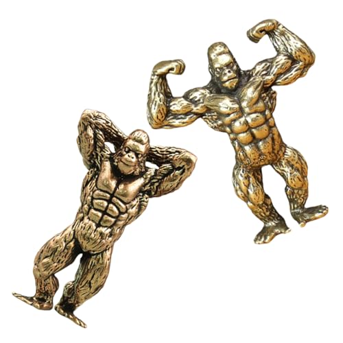MOLUCKFU 2 Stück Exquisite Kupfer-Beryllium-Gorilla-Ornamente, Gorilla-Spielzeug, Gorilla-Ornament, Dekoration, Gorilla-Statue, Gorilla-deokr, Gorilla-Spielzeug MOLUCKFU 2 Stück Exquisite Kupfer-Beryllium-Gorilla-Ornamente, Gorilla-Spielzeug, Gorilla-Ornament, Dekoration, Gorilla-Statue, Gorilla-deokr, Gorilla-Spielzeug von MOLUCKFU