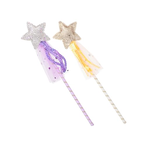 MOLUCKFU 2 Stück Feenstab Spielzeug, Partygeschenke Für Kinder, Mädchen, Feenstab, Engelsstern Zauberstab, Feenstab Spielzeug, Feenstab Mit Band, Feen Cosplay Requisiten, Feenstab Für MOLUCKFU 2 Stück Feenstab Spielzeug, Partygeschenke Für Kinder, Mädchen, Feenstab, Engelsstern Zauberstab, Feenstab Spielzeug, Feenstab Mit Band, Feen Cosplay Requisiten, Feenstab Für von MOLUCKFU