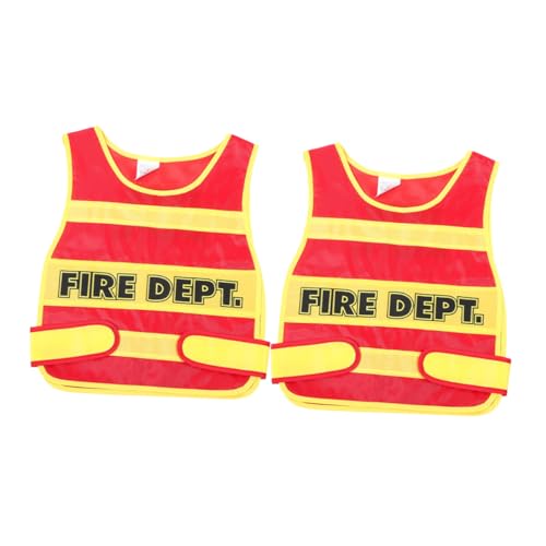 MOLUCKFU 2 Stück Feuerwehrweste Cosplay Teiliges aus Weichem Stoff Komfortabel und Einfach Anzuziehen Fördert Kreativität und Rollenspiel für Jungen und Mädchen Beim Feuerwehr Kostümspaß MOLUCKFU 2 Stück Feuerwehrweste Cosplay Teiliges aus Weichem Stoff Komfortabel und Einfach Anzuziehen Fördert Kreativität und Rollenspiel für Jungen und Mädchen Beim Feuerwehr Kostümspaß von MOLUCKFU