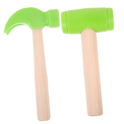 MOLUCKFU 2 Stück Holzhammer Teiliges Realistische Simulation Leicht und Kompakt Fördert Hand Auge Koordination für Mädchen und Jungen zum Rollenspiel und von MOLUCKFU