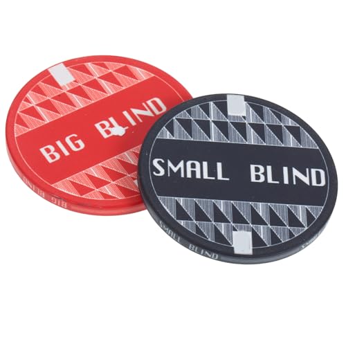 MOLUCKFU 2 Stück Keramik Poker Dealer Button Große und Kleine Blindchips Rundes Robustes Zubehör für Casinospiele für Pokerpartys und Turniere Glänzend Glatt Langlebig von MOLUCKFU