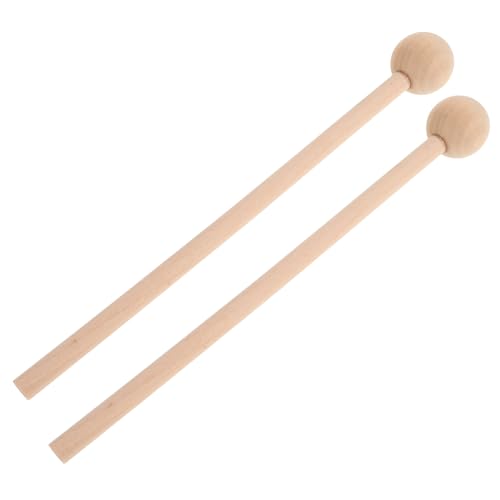 MOLUCKFU 2 Stück Kindersichere Holz Xylophon Schlägel mit Rundkopf Orff Mallets für Klare Klangqualität Robustes Naturholz für Frühe Musikerziehung von MOLUCKFU