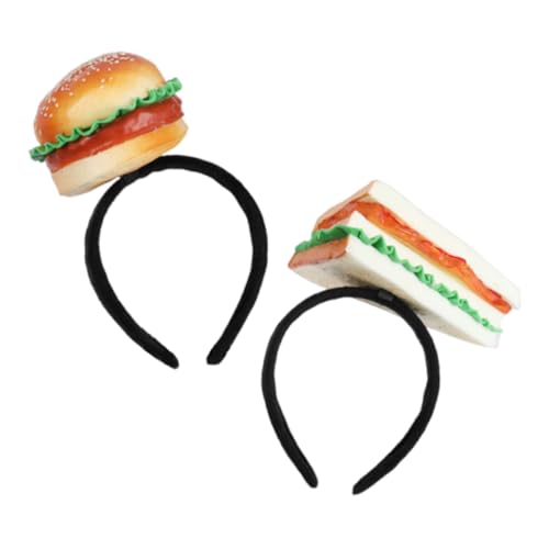MOLUCKFU Einzigartiges 3d-hamburger-haarband Neuartige Fast-food-kopfbedeckung Für Jungen Und Mädchen Erwachsene Halloween-kostüme von MOLUCKFU