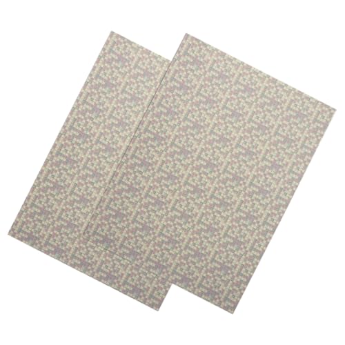 MOLUCKFU 2 Stück Miniatur Puppenhaus Bodenbelag Selbstklebend Realistische Fliesenoptik Leichtes DIY Dekor für Architekturmodelle und Tiny House Ausstattung Detailgetreu und Kreativ von MOLUCKFU