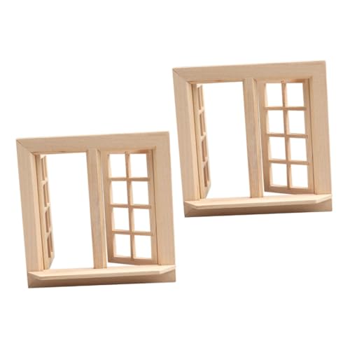 MOLUCKFU Puppenhaus Miniatur 2 Stück Holzfensterrahmen Für Dekorative Sammlung MOLUCKFU Puppenhaus Miniatur 2 Stück Holzfensterrahmen Für Dekorative Sammlung von MOLUCKFU