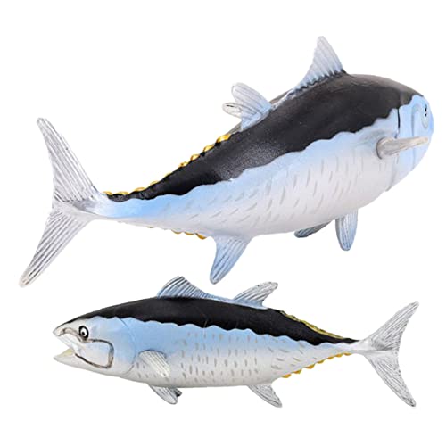MOLUCKFU 2 Stück Teiliges Realistisches Sea Fish Modell Detailgetreue Fischfigur Dekoration für Schreibtisch und Naturgetreue Simulation Wohnaccessoire von MOLUCKFU