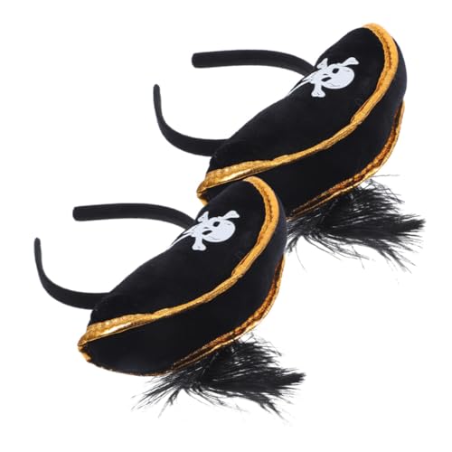 MOLUCKFU 2 Stück Totenkopfhut Stirnband, Piratenhut, Kopfschmuck, Party, Cosplay, Zubehör, Halloween Stirnband, Haardekoration, Requisite, Haarreifen, Stirnbänder, Piratenhut Stil, MOLUCKFU 2 Stück Totenkopfhut Stirnband, Piratenhut, Kopfschmuck, Party, Cosplay, Zubehör, Halloween Stirnband, Haardekoration, Requisite, Haarreifen, Stirnbänder, Piratenhut Stil, von MOLUCKFU