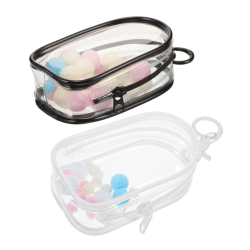 MOLUCKFU 2 Stück Transparente PVC Aufbewahrungstaschen mit Schlüsselanhänger Staubdichte Figuren Displayboxen für Puppen Multifunktionale Durchsichtige Aufbewahrungstaschen zur von MOLUCKFU