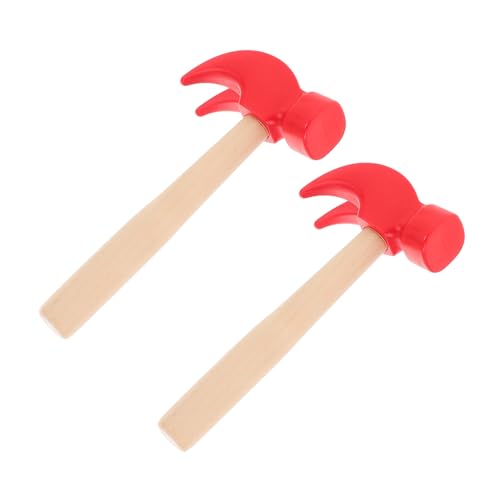 MOLUCKFU 2 Stücke Kreative Holzhammer Handgemachte Simulation Holzhammer Kinder Hammer Spielzeug von MOLUCKFU