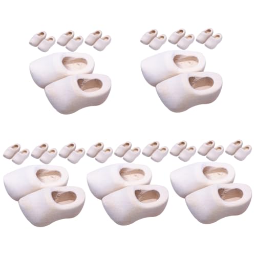 MOLUCKFU 20 Paar Verstopft Mini-Holzschuhe Für Puppenhaus Miniatur Klompen Puppenhaus Handwerk Dekoration Mini-Ornament Puppenhausbedarf Miniatur-Holzschuhe Dekorative Klompen Hölzern Weiß MOLUCKFU 20 Paar Verstopft Mini-Holzschuhe Für Puppenhaus Miniatur Klompen Puppenhaus Handwerk Dekoration Mini-Ornament Puppenhausbedarf Miniatur-Holzschuhe Dekorative Klompen Hölzern Weiß von MOLUCKFU