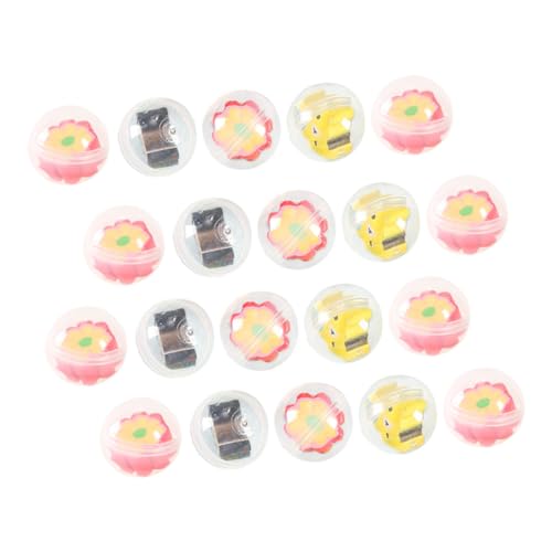 MOLUCKFU 20 Stück Kapselspielzeug Für Kinder Partygeschenk Cartoon-kapselbälle Mit Kawaii-anhängern Geschenktüten-füller Gefüllte Kapselbälle von MOLUCKFU