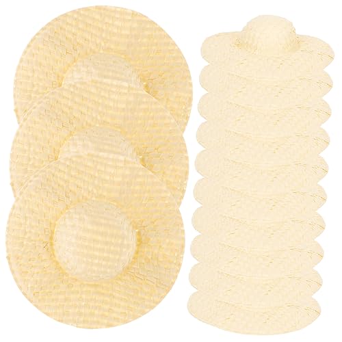 MOLUCKFU 20 Stück Gewebter Papierhut Spielzeughaus Kleiner Puppenhut Puppenhüte Mini Miniatur Hut Gewebter Hut Ornament Mini Hüte DIY Puppenhut Puppe Gewebte Hüte Winziger Hut von MOLUCKFU