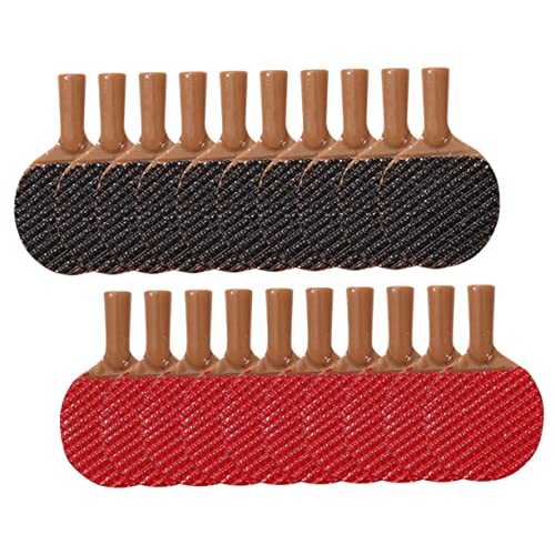 MOLUCKFU 20 Stück Mini Tischtennis Teiliges DIY Zubehör für Puppenhäuser Lustige Tischtennis Deko mit Kreativen Designs Sichere und Langlebige Resinschläger für Bastelprojekte und von MOLUCKFU