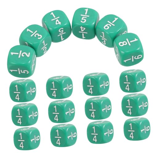 MOLUCKFU 20 Stück Runde Bruchwürfel für Unterricht Multi Seitige Lernhilfen für Mathematischer Fähigkeiten und Classroom Spiele von MOLUCKFU