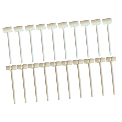 MOLUCKFU 20 Stück Teiliges Mini Holzhammer Mallet Leicht Polierte Oberfläche ohne Grate Multifunktional als Übungs und Kuchenhammer Sicher für Jungen und Mädchen Handliches Trainingstool MOLUCKFU 20 Stück Teiliges Mini Holzhammer Mallet Leicht Polierte Oberfläche ohne Grate Multifunktional als Übungs und Kuchenhammer Sicher für Jungen und Mädchen Handliches Trainingstool von MOLUCKFU