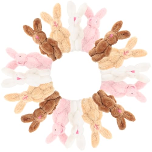 MOLUCKFU 20 Stück Teiliges Plüsch hase Weiche Stoffhasen in Farben Niedliche Bunny spielzeuge als Geburtstagsdeko und Kuscheltier als Geschenk zum Jahr des Hasen für Erwachsene von MOLUCKFU