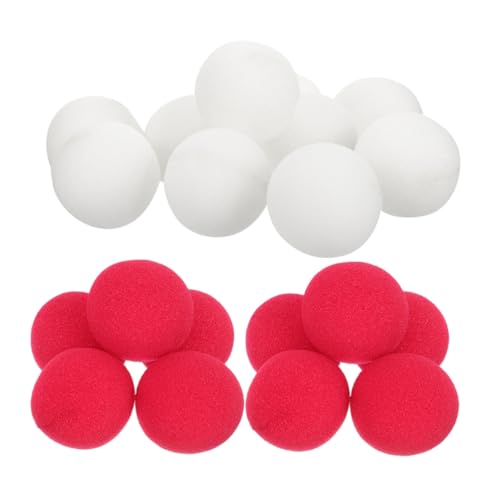 MOLUCKFU Clownsnase Aus Schaumstoff Rot 20 Stück Für Cosplay Halloween Weihnachten Partyzubehör Leicht Und Tragbar von MOLUCKFU