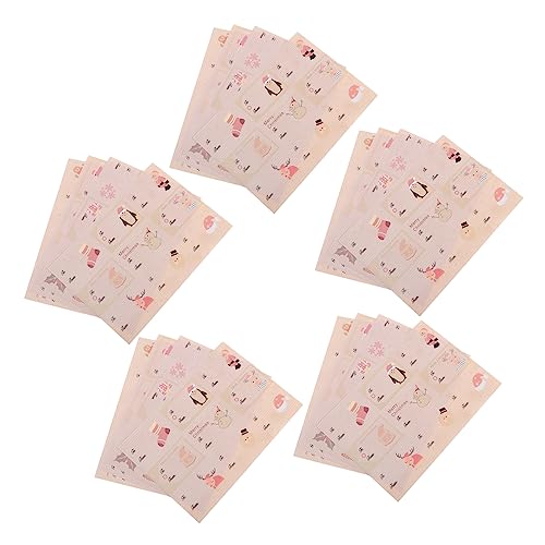 MOLUCKFU 20 Stück versiegelungsaufkleber, Geschenkverpackungsaufkleber, Papieraufkleber von MOLUCKFU