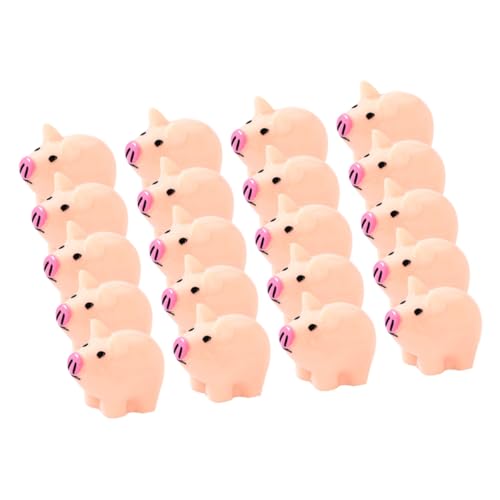 MOLUCKFU 20St tischplatte schweineverzierung Mini ausgestopft Sparschwein Puppe Figur Hase car Decoration autodeko gartendeko Tiermodell Desktop-Schweinchen-Dekoration Harz von MOLUCKFU