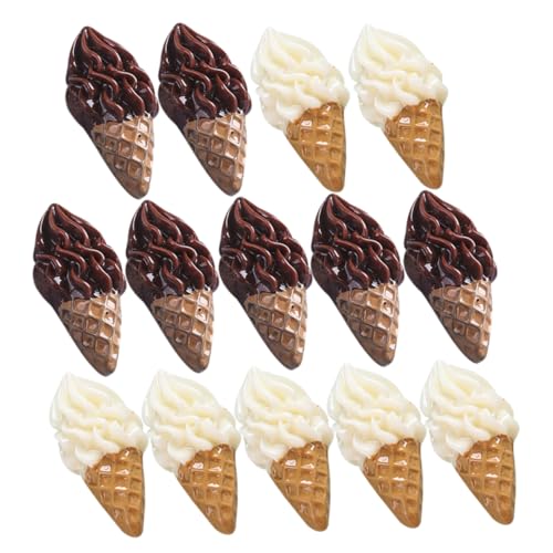 MOLUCKFU 24 Stück Simuliertes Lebensmittelspielzeug, Eiscreme, Kleines Eiscreme, Dessert Shop Display Zubehör, Künstliches, Realistisches Eiscreme Simulationsspielzeug, Mini Dessert von MOLUCKFU