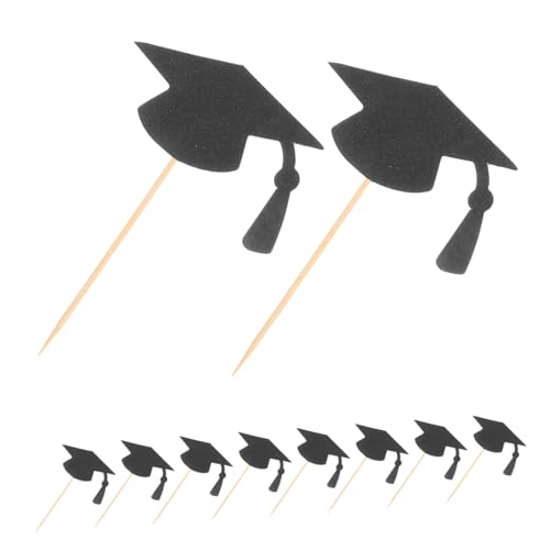 MOLUCKFU 24 Stück Teiliges Graduation Cupcake Topper Schwarze Abschlusshut Kuchenstecker Vielseitige Tortendeko für Schulabschlussfeiern Einfache Anwendung Partydekoration MOLUCKFU 24 Stück Teiliges Graduation Cupcake Topper Schwarze Abschlusshut Kuchenstecker Vielseitige Tortendeko für Schulabschlussfeiern Einfache Anwendung Partydekoration von MOLUCKFU
