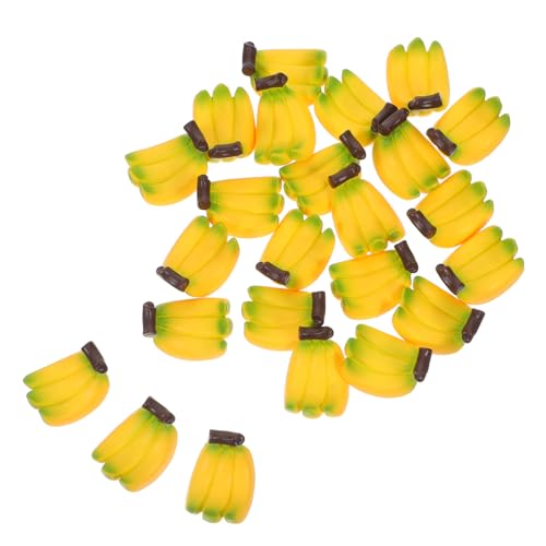 MOLUCKFU 24 Stück Teiliges Mini Bananen aus Resin Realistische Kleine Bananen Farbig für Puppenhaus Dekoration Mikro Szenen Vielseitige Miniatur Frucht Accessoires von MOLUCKFU