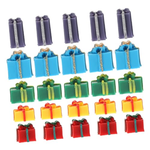 MOLUCKFU Weihnachten Weihnachtsschmuck Weihnachtsornament Weihnachtsdekoration 25 Stück Miniatur-boxen Puppenhaus Harz MOLUCKFU Weihnachten Weihnachtsschmuck Weihnachtsornament Weihnachtsdekoration 25 Stück Miniatur-boxen Puppenhaus Harz von MOLUCKFU
