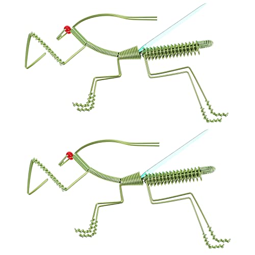 MOLUCKFU 2St Gottesanbeterin-Modell für Zubehör für Geckos mit Haube kinderspielzeug qridor Simulation Gottesanbeterin Modellverzierung Plastik Green von MOLUCKFU